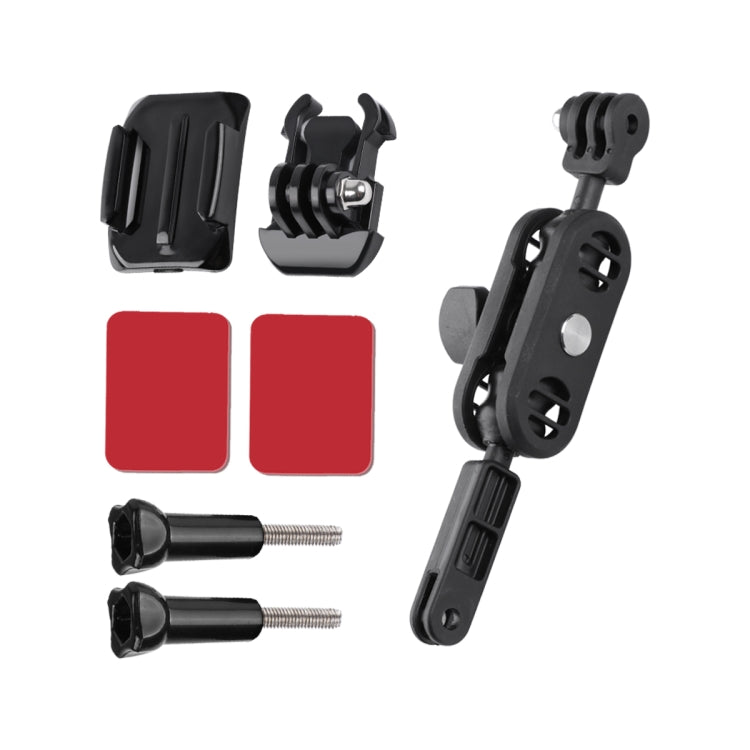 Soporte adaptador de montaje para casco de motocicleta con brazo mágico pivotante 360