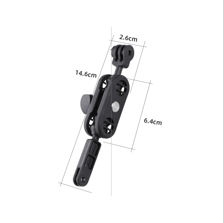 Soporte adaptador de montaje para casco de motocicleta con brazo mágico pivotante 360