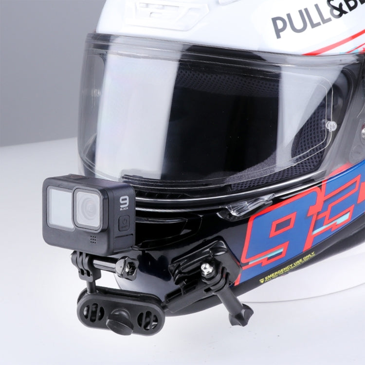 Soporte adaptador de montaje para casco de motocicleta con brazo mágico pivotante 360