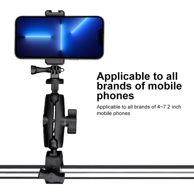 Soporte para manillar de motocicleta y bicicleta, cámara de acción ajustable con rotación de 360 grados, versión extendida, Extended Version