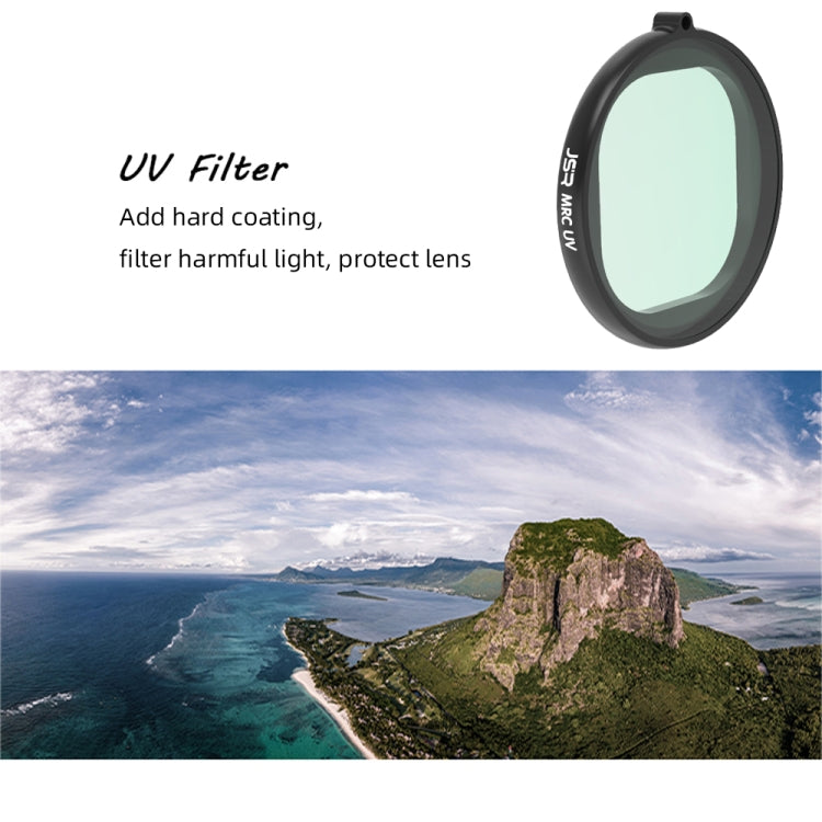 Filtro de lente UV de carcasa redonda JSR para GoPro HERO8 negro, UV Lens