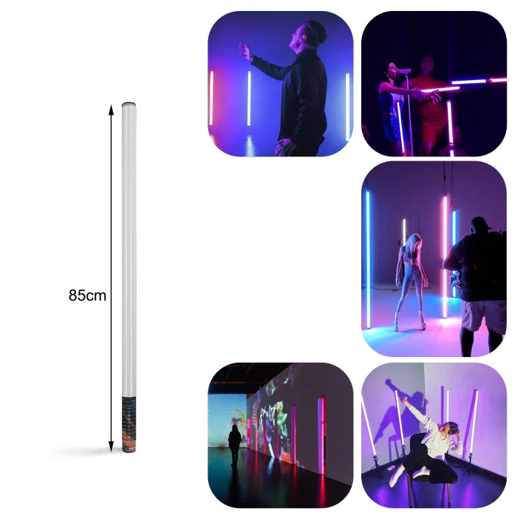 LUXCeO Mood1 85cm RGB Colorido Atmósfera Ritmo LED Stick Luz de Relleno de Fotos y Vídeo de Mano con Trípode, 85cm with Tripod