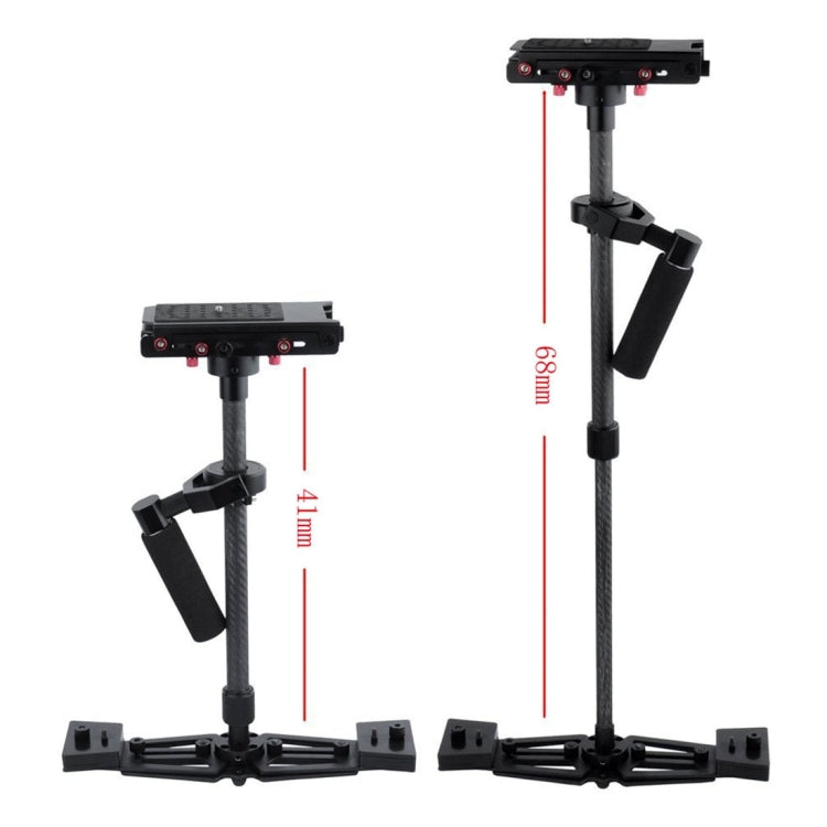 YELANGU YLG0107K 40-67cm aluminio de aviación + estabilizador de mano Steadicam profesional de fibra de carbono para cámara DSLR DV
