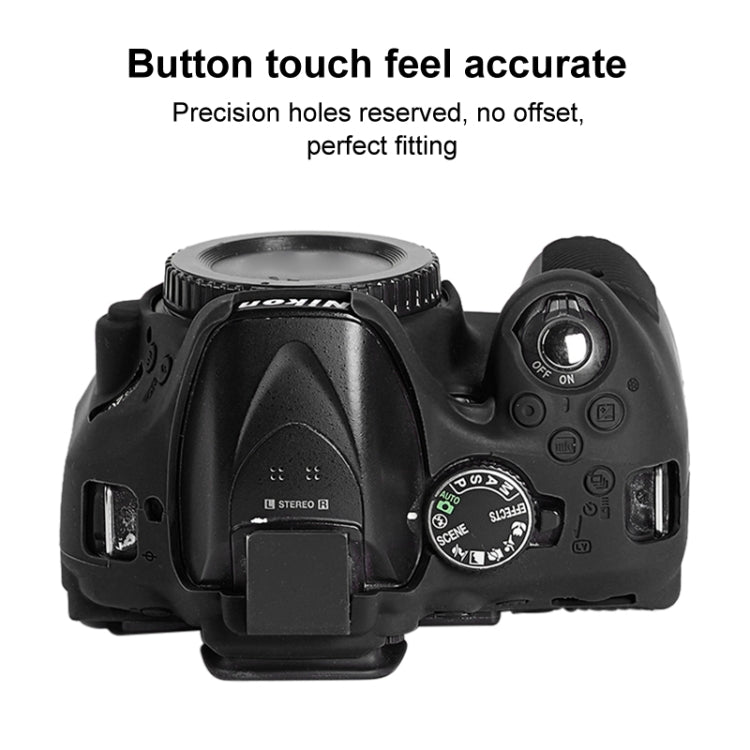 Funda protectora de silicona suave para Nikon D5200, For Nikon D5200