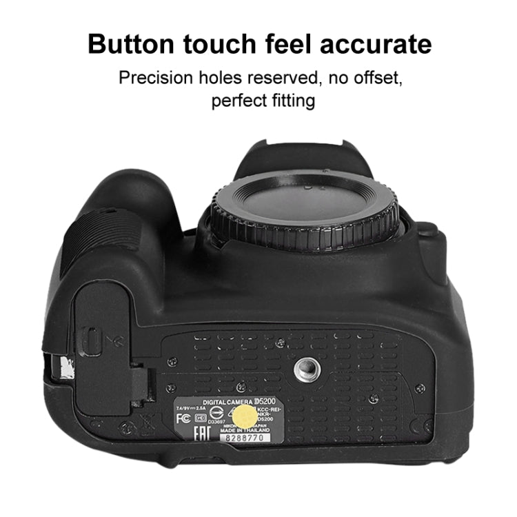 Funda protectora de silicona suave para Nikon D5200, For Nikon D5200