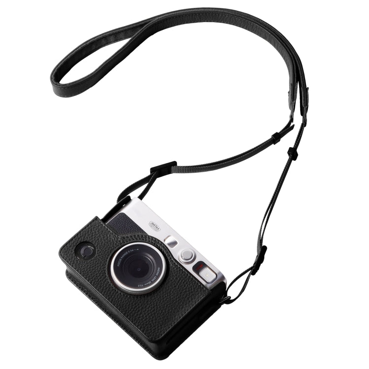 Para FUJIFILM instax mini Evo Cámara de cuerpo completo Funda de cuero genuino con correa, For FUJIFILM instax mini Evo