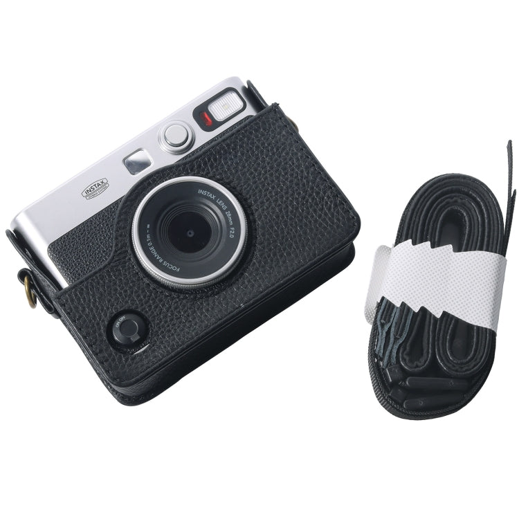 Para FUJIFILM instax mini Evo Cámara de cuerpo completo Funda de cuero genuino con correa, For FUJIFILM instax mini Evo