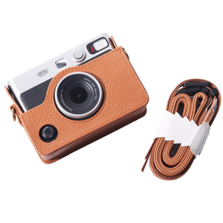Para FUJIFILM instax mini Evo Cámara de cuerpo completo Funda de cuero genuino con correa, For FUJIFILM instax mini Evo