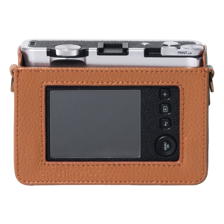 Para FUJIFILM instax mini Evo Cámara de cuerpo completo Funda de cuero genuino con correa, For FUJIFILM instax mini Evo