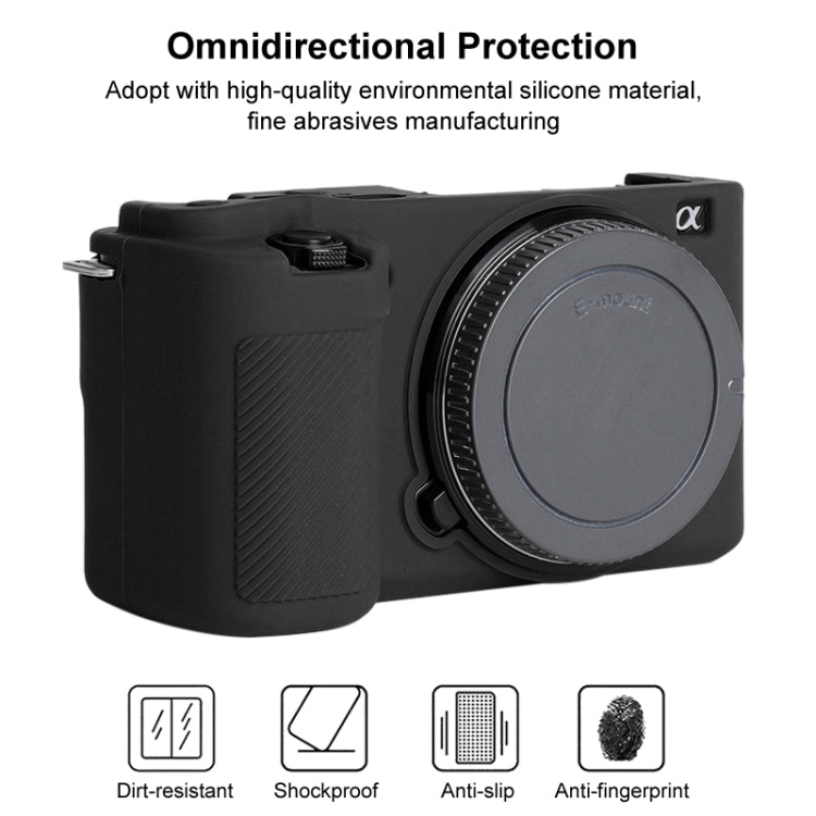 Para Sony ZV-E10 Funda protectora de silicona suave, For Sony ZV-E10