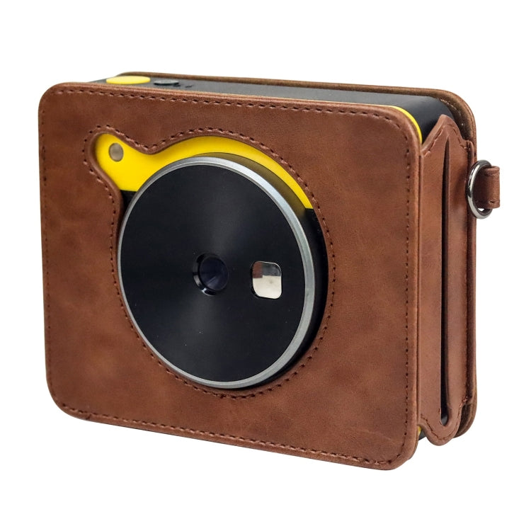 Para Kodak Mini Shot 3 Square Retro / C300R instax Cámara de cuerpo completo Funda de cuero PU con correa, For Kodak Mini Shot 3 Square Retro / C300R