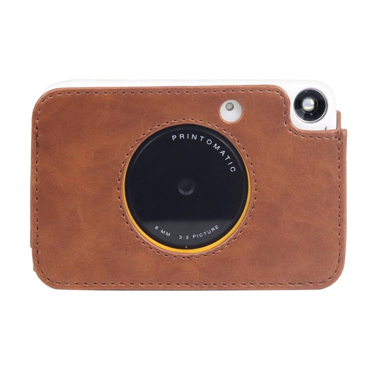 Para Kodak PRINTOMATIC Cámara de cuerpo completo Funda de cuero PU con correa, For Kodak PRINTOMATIC