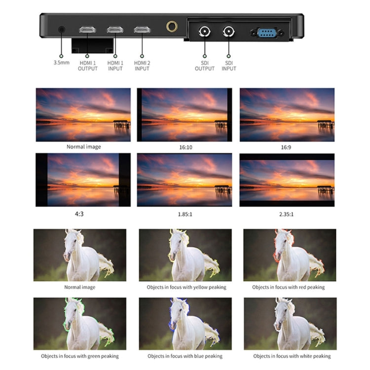 FEELWORLD LUT11S Monitor de campo para cámara DSLR con pantalla táctil de 2000 nits, ultra alto brillo, 10,1 pulgadas, 3G-SDI 4K HDMI, entrada y salida, panel IPS de 1920 x 1200, LUT11S