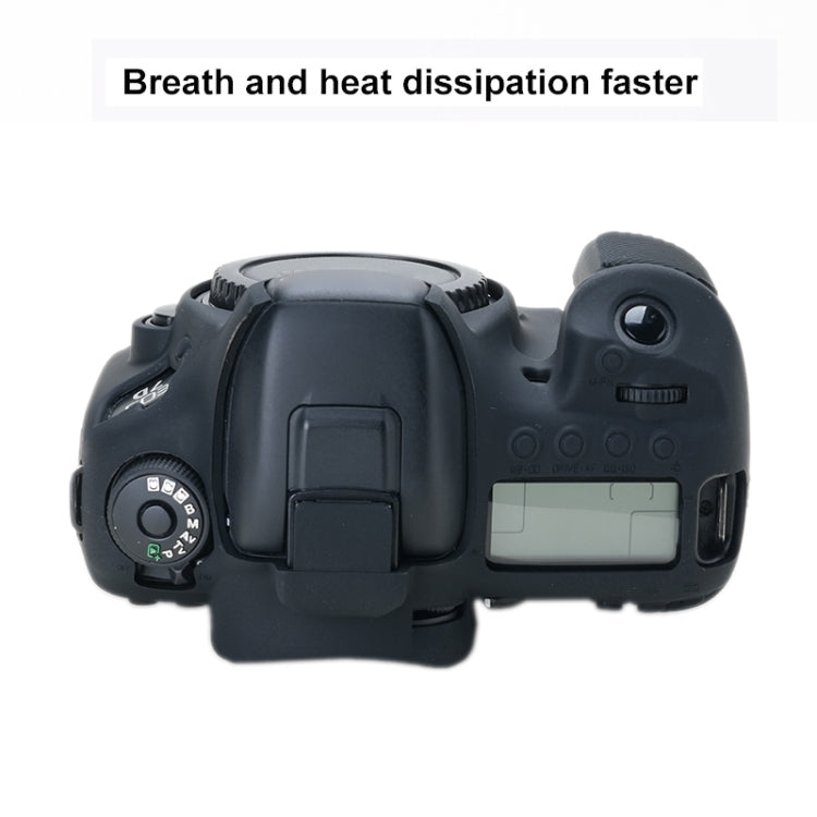 Para Canon EOS 7D Mark II Funda protectora de silicona suave, For Canon EOS 7D Mark II