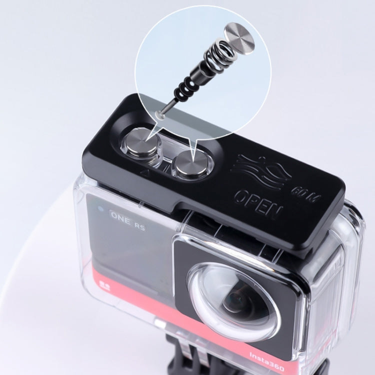 Para Insta360 One RS 360 Edition 60m carcasa impermeable para buceo en profundidad subacuática, For Insta360 One RS