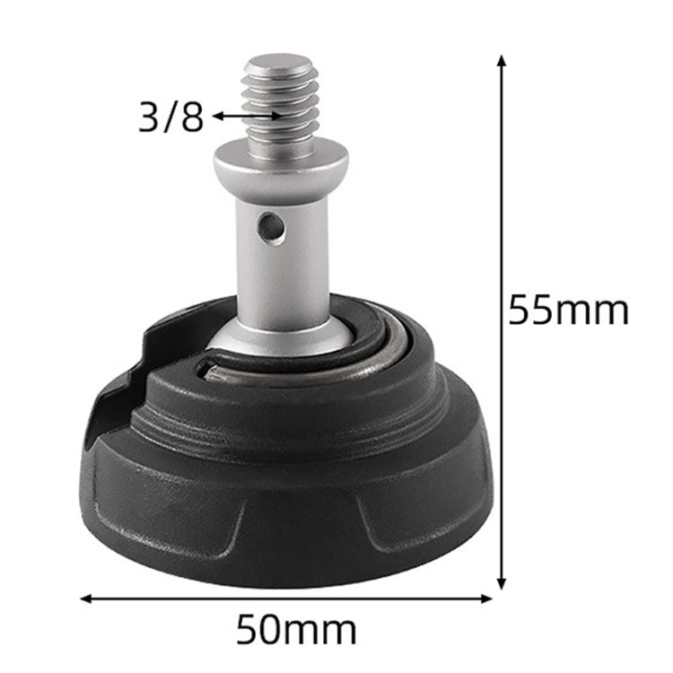 BEXIN GSF50-S Trípode 3/8 pulgadas Pie de acero inoxidable Spikes Almohadilla de pie de plástico, GSF50-S