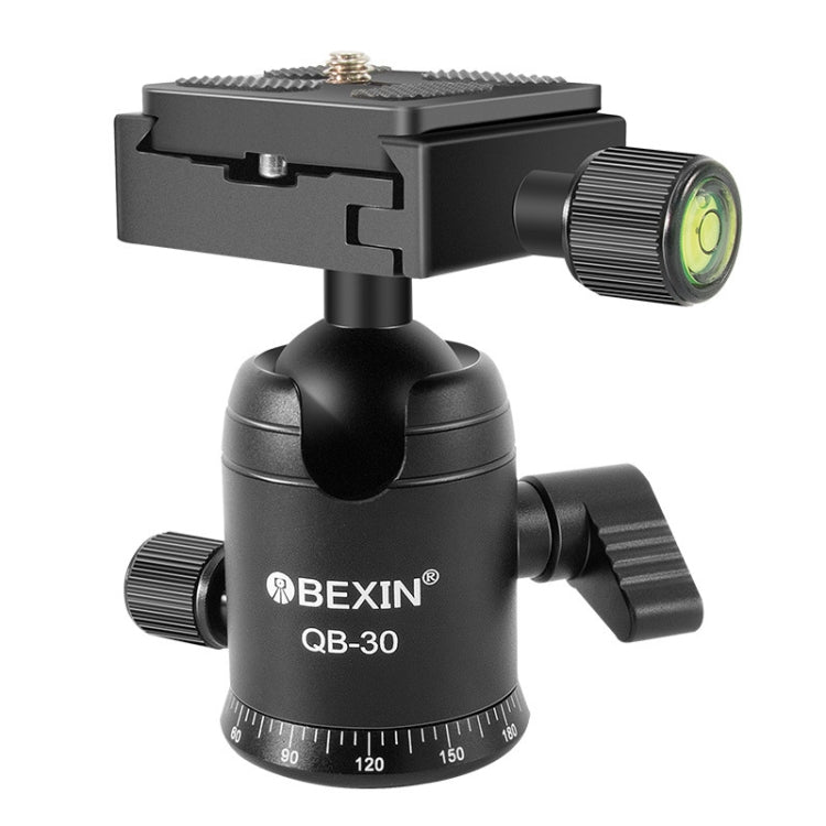 BEIXIN QB-30 Cabeza de bola de metal panorámica con rotación de 360 grados y placa de liberación rápida, QB-30