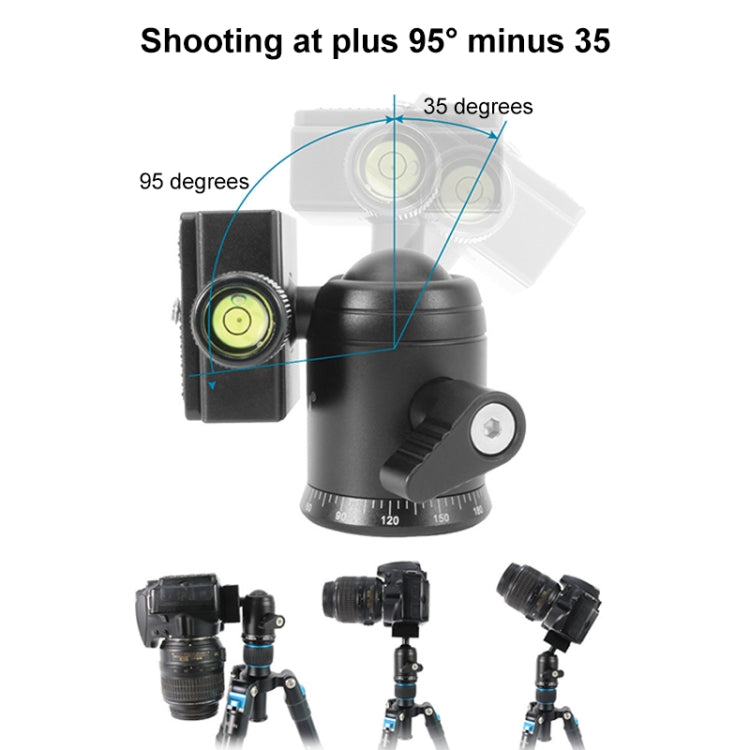 BEIXIN QB-30 Cabeza de bola de metal panorámica con rotación de 360 grados y placa de liberación rápida, QB-30