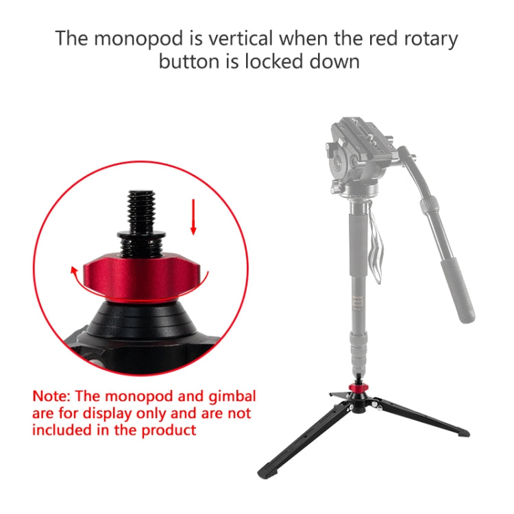 BEXIN ST-3 Mini trípode de escritorio con base de soporte monopié de tres pies