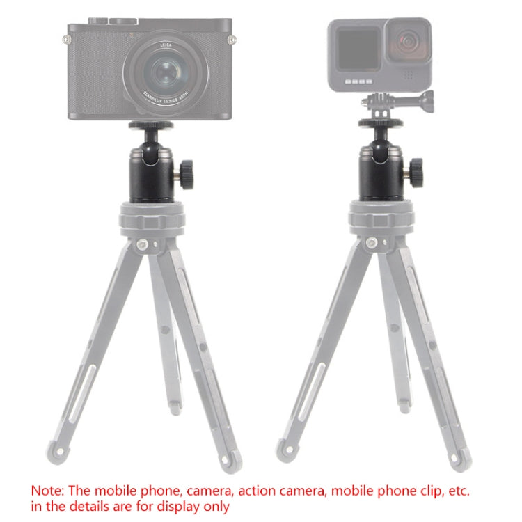 BEXIN K18A Mini cabezal de bola de metal panorámico con rotación de 360 grados, K18A
