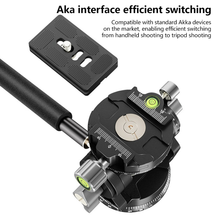 BEXIN DT-02R/S 2D Panorama de 720 grados cabezal de arrastre fluido de acción de trípode resistente con placa de liberación rápida, DT-02R/S