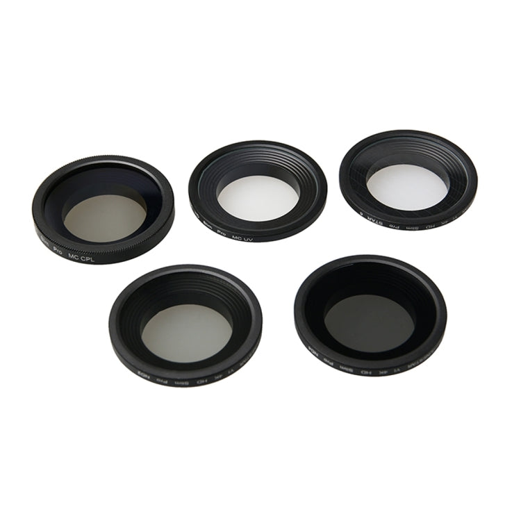 Para Xiaomi Xiaoyi Yi II 4K Cámara de acción deportiva Filtro de lente profesional de 34 mm (CPL + UV + ND4 + ND2 + Star 6), 5 in 1