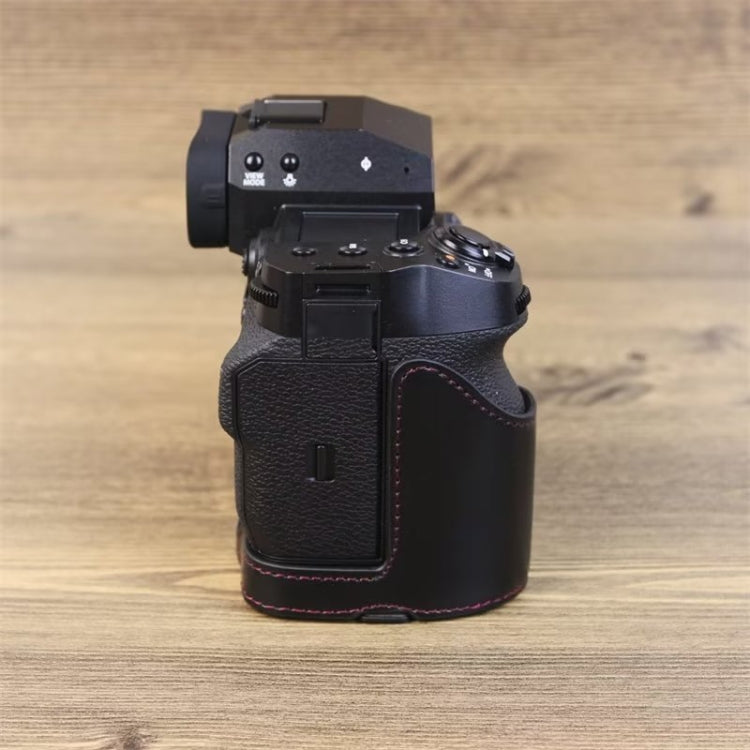 Para Fujifilm XH2S Base de media caja para cámara de cuero PU con rosca de 1/4 pulgadas, For Fujifilm XH2S