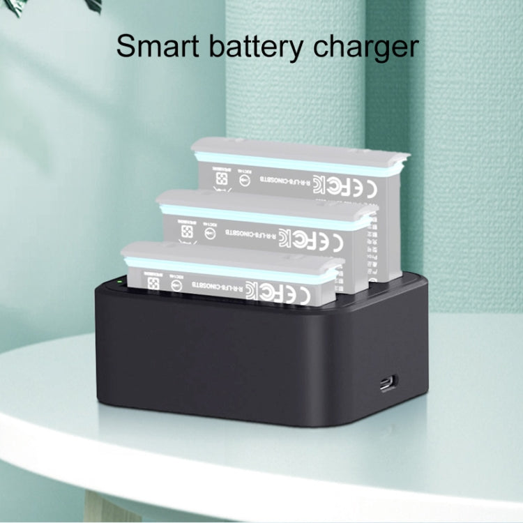 Para cargador rápido de baterías de tres ranuras Insta360 X3 / One X2, For Insta360 X3 / One X2 Tri-Slot Batteries