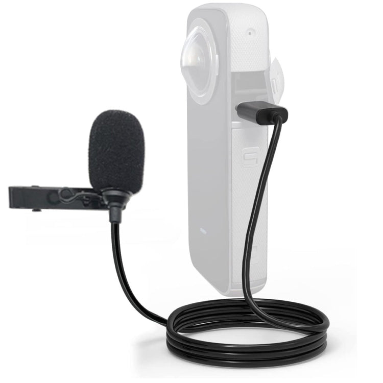 Para micrófono de grabación Insta360 ONE X2 Lavalier Clip tipo C, For Insta360 ONE X2