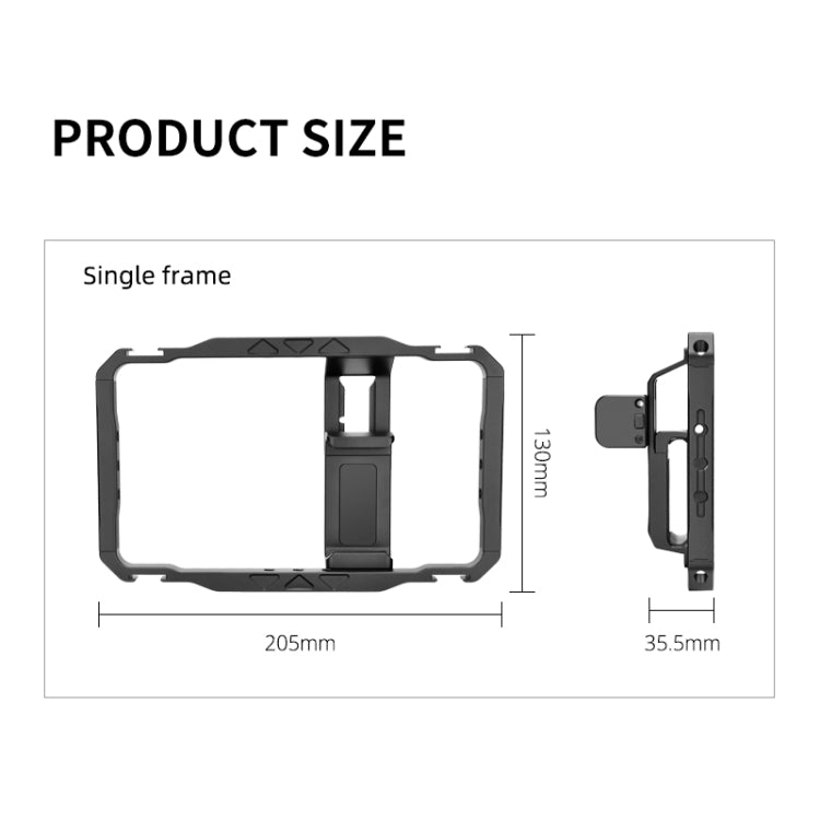 YELANGU LW-B01-1 Vlogging Transmisión en vivo Smartphone Video Rig Jaula de metal, LW-B01-1