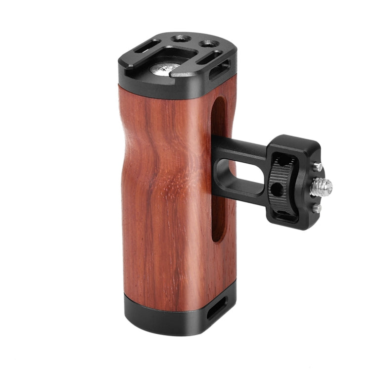 YELANGU LW-B01-2 Empuñadura lateral de madera con zapata fría para jaula de cámara LW-B01, LW-B01-2
