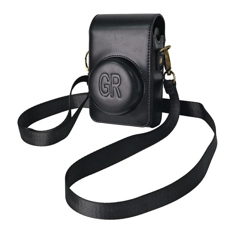 Funda de cuero PU para cámara de cuerpo completo con correa para Ricoh GR / GRII / GRIII, Casio ZR1200 / ZR1500/ ZR2000/ ZR3500, ZR3600 / ZR3700 / ZR5500