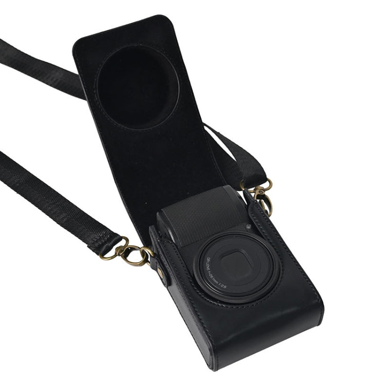 Funda de cuero PU para cámara de cuerpo completo con correa para Ricoh GR / GRII / GRIII, Casio ZR1200 / ZR1500/ ZR2000/ ZR3500, ZR3600 / ZR3700 / ZR5500