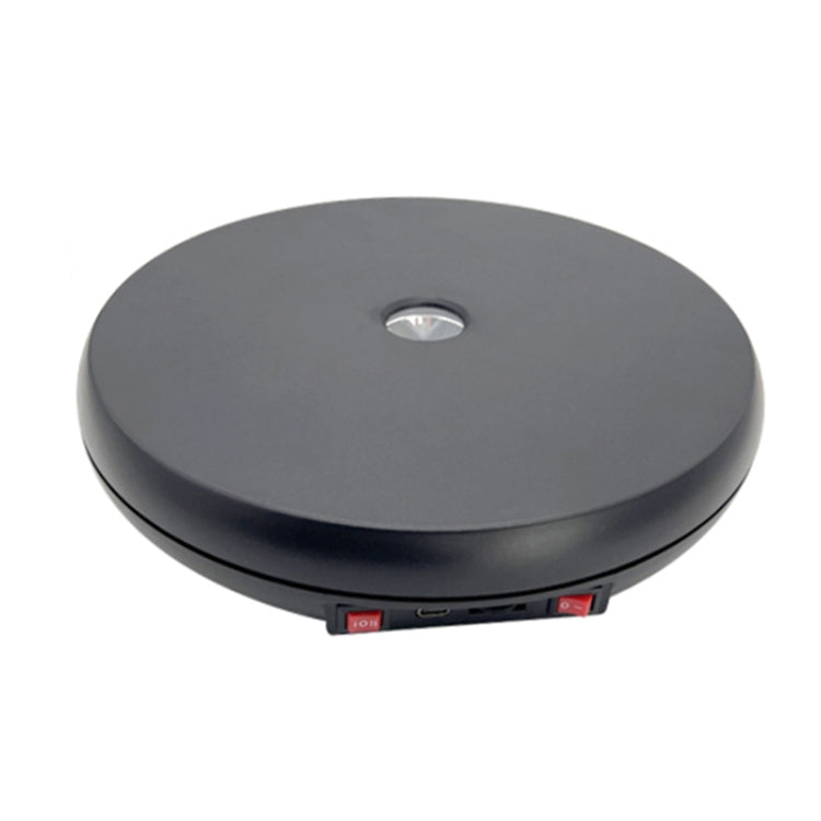 Placa giratoria eléctrica con soporte de exhibición, luz LED de 25cm