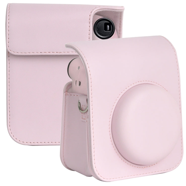 Para FUJIFILM instax mini 12 Funda de cuero de cuerpo completo Bolsa para cámara con correa