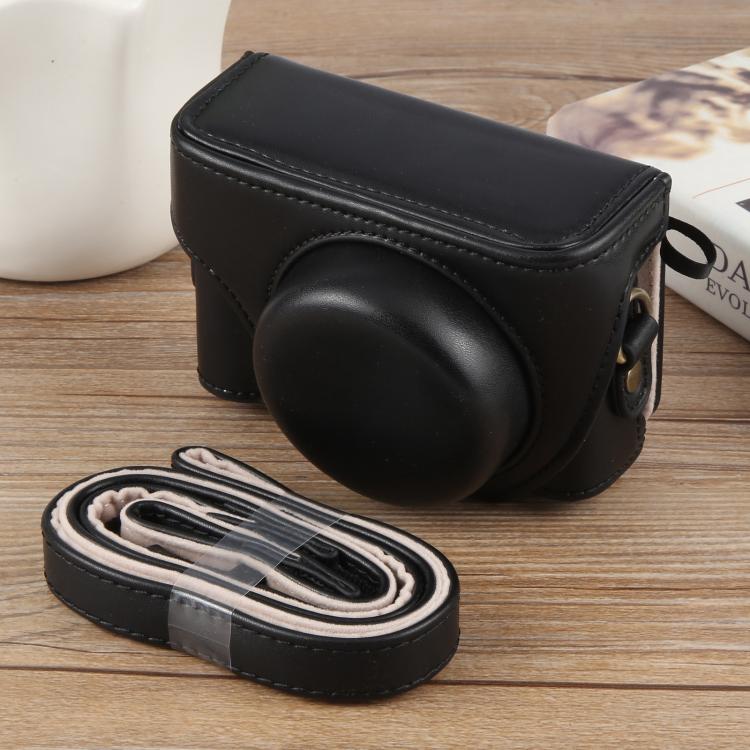 Para Sony ZV-1F Vlog Camera Funda de cuero para cámara de cuerpo completo con correa, For Sony ZV-1F