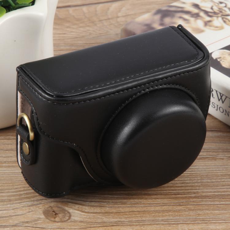 Para Sony ZV-1F Vlog Camera Funda de cuero para cámara de cuerpo completo con correa, For Sony ZV-1F