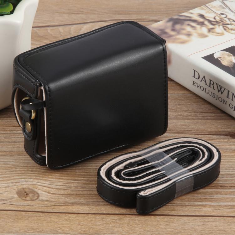 Para Sony ZV-1F Vlog Camera Funda de cuero para cámara de cuerpo completo con correa, For Sony ZV-1F