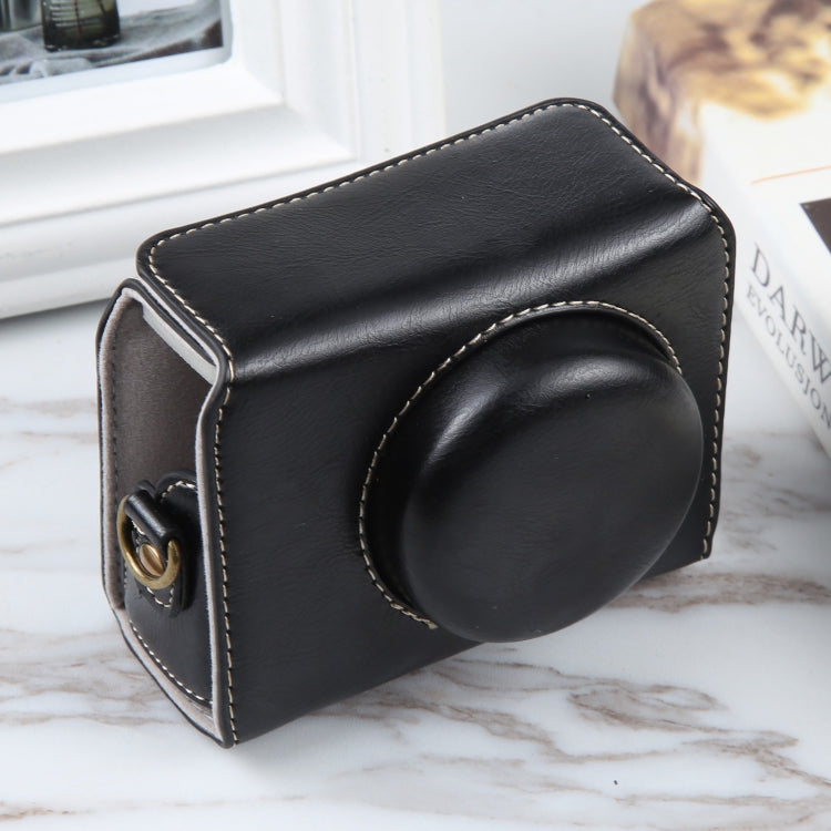 Para Sony ZV-1F Vlog Camera Funda de cuero magnética de cuerpo completo para cámara con correa, For Sony ZV-1F with Magnetic
