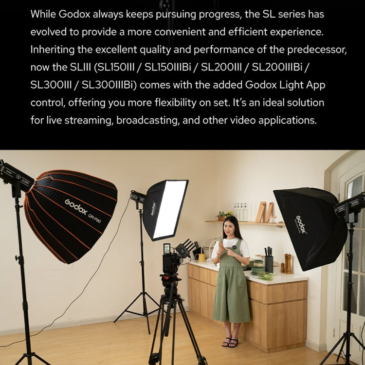 Godox SL300IIIBi 330W Bicolor 2800K-6500K Luz de vídeo LED, SL300IIIBi