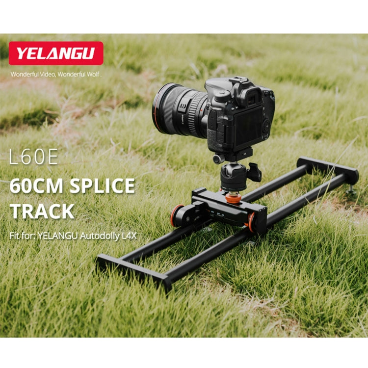 YELANGU YLG0119A Riel deslizante de empalme de 60 cm + hebilla de riel de carro para cámaras SLR/cámaras de vídeo, 60cm Rail Track + Rail Buckle