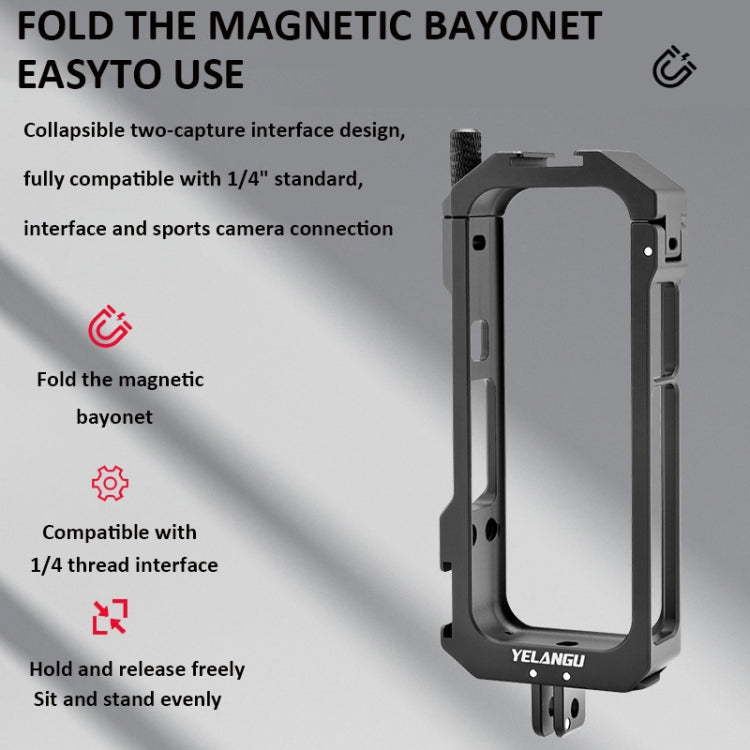 Para Insta360 X3 YELANGU LW-ONE X3 Caja de marco extendido de jaula de metal, LW-ONE X3