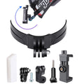 Kit de montaje de casco de teléfono de cámara de acción de flexión plegable con hebilla de gancho en J y abrazadera de teléfono de rotación y adaptador, Foldable Bending Mount