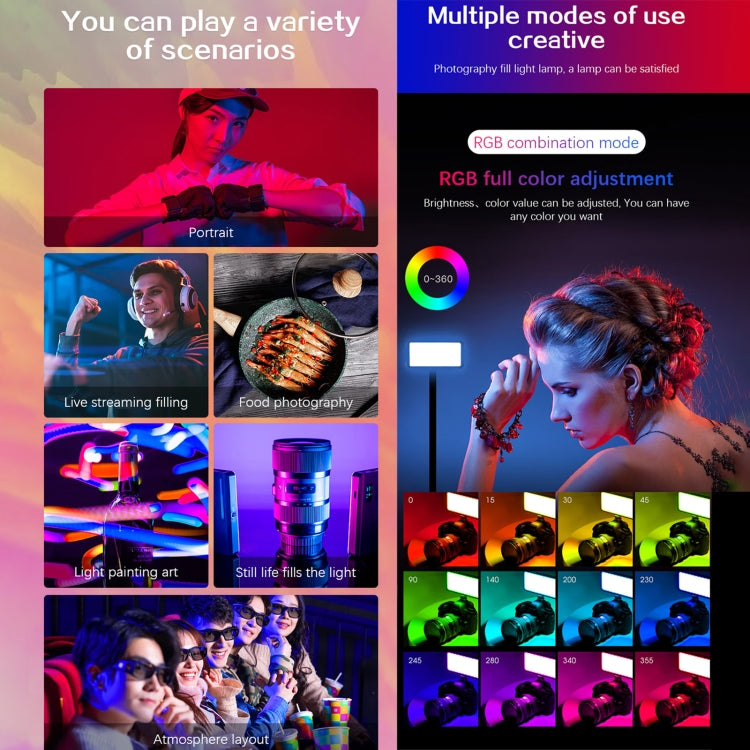 YELANGU LW140RGB 140 LEDs RGB Studio Light Video & Photo Fill Light, 140 LEDs