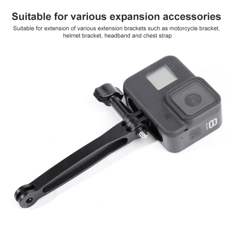 Extensor de agarre de brazo de extensión de aluminio para GoPro Hero11 Black / HERO10 Black / HERO9 Black /HERO8 / HERO7 /6/5/5 Session /4 Session /4/3+ /3/2/1, Insta360 ONE R, DJI Osmo Action yOtras cámaras de acción, longitud: 10,8 cm, 10.8cm