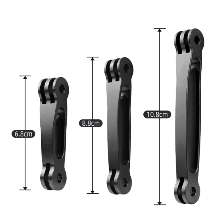 Extensor de agarre de brazo de extensión de aluminio para GoPro Hero11 Black / HERO10 Black / HERO9 Black /HERO8 / HERO7 /6/5/5 Session /4 Session /4/3+ /3/2/1, Insta360 ONE R, DJI Osmo Action yOtras cámaras de acción, longitud: 8,8 cm, 8.8cm