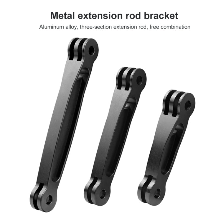 Extensor de agarre de brazo de extensión de aluminio para GoPro Hero11 Black / HERO10 Black / HERO9 Black /HERO8 / HERO7 /6/5/5 Session /4 Session /4/3+ /3/2/1, Insta360 ONE R, DJI Osmo Action yOtras cámaras de acción, longitud: 6,8 cm, 6.8cm