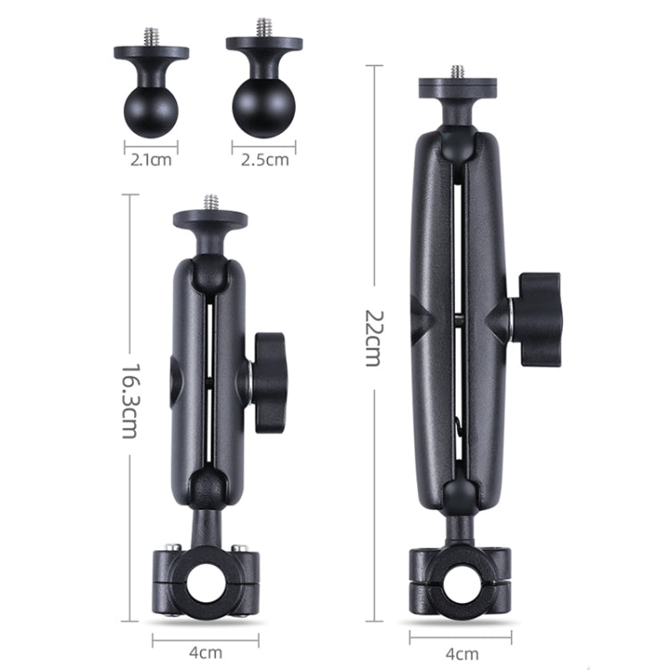 Soporte de montaje fijo para manillar del asiento delantero del coche con cabezal esférico de 21 mm con adaptador de trípode y tornillo para GoPro Hero11 Black / HERO10 Black /9 Black /8 Black /7/6/5/5 Session /4 Session /4/3+ /3/2/1, DJI Osmo Action y...