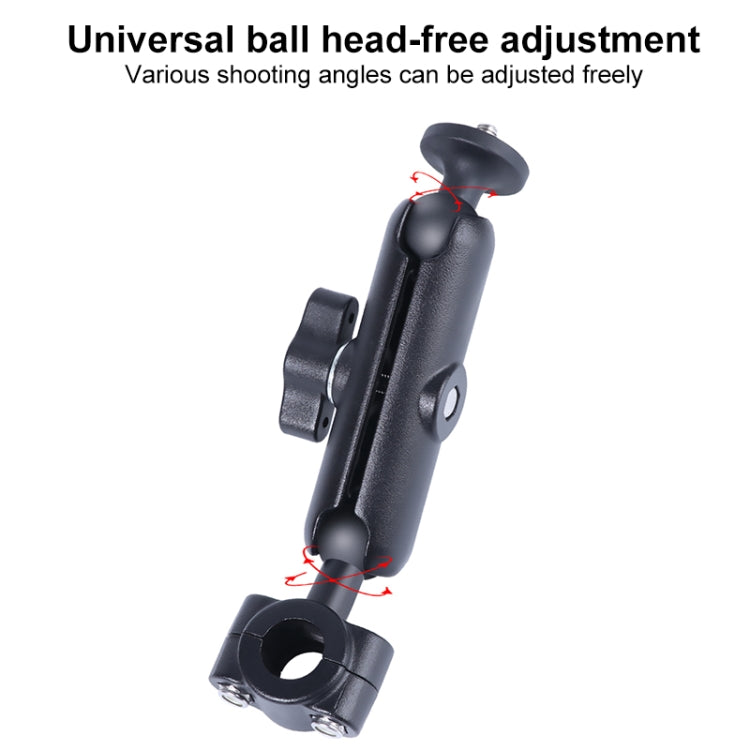 Soporte de montaje fijo para manillar del asiento delantero del coche con cabezal esférico de 21 mm con adaptador de trípode y tornillo para GoPro Hero11 Black / HERO10 Black /9 Black /8 Black /7/6/5/5 Session /4 Session /4/3+ /3/2/1, DJI Osmo Action y...