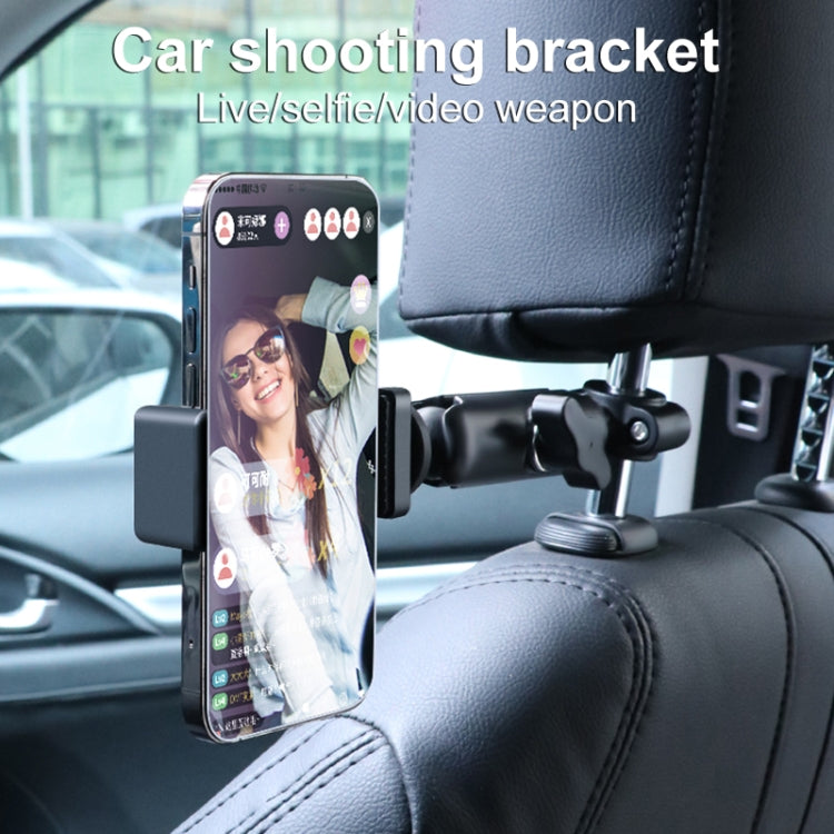 Soporte de montaje fijo para manillar del asiento delantero del coche con cabezal esférico de 25 mm con adaptador de trípode y tornillo para GoPro Hero11 Black / HERO10 Black /9 Black /8 Black /7/6/5/5 Session /4 Session /4/3+ /3/2/1, DJI Osmo Action y...